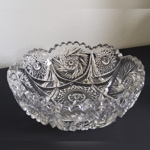 Vintage Crystal  Serving Bowl Imperial Glass Co. - Picture 4 of 6